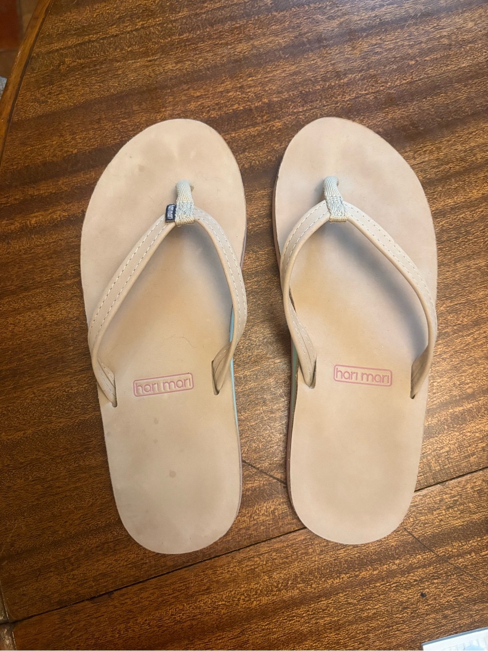 Hari Mari Women's Cream Flip Flop Sandals
